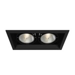 6IN PAR30 Halogen Multiples Trim with Remodel Housing - Black Trim / Black Reflector