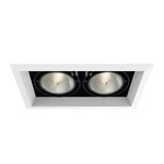 6IN PAR30 Halogen Multiples Trim with Remodel Housing - White Trim / Black Reflector