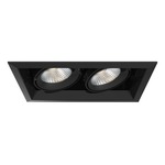 6IN LED Multiples Trim with Remodel Housing - Black Trim / Black Reflector