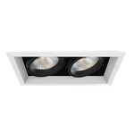 6IN LED Multiples Trim with Remodel Housing - White Trim / Black Reflector