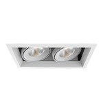 6IN LED Multiples Trim with Remodel Housing - White Trim / White Reflector