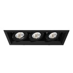 6IN LED Multiples Trim with Remodel Housing - Black Trim / Black Reflector