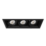 6IN LED Multiples Trim with Remodel Housing - Black Trim / Black Reflector