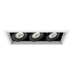6IN LED Multiples Trim with Remodel Housing - White Trim / Black Reflector