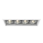 6IN PAR30 Halogen Multiples Trim with Remodel Housing - White Trim / White Reflector