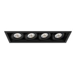 6IN LED Multiples Trim with Remodel Housing - Black Trim / Black Reflector