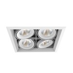 6 Inch LED 2X2 Trim with Remodel Housing - White Trim / White Reflector