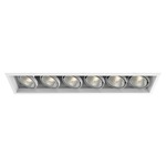 6IN PAR30 Halogen Multiples Trim with Remodel Housing - White Trim / White Reflector