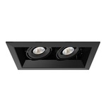 4IN LED Multiples Trim with Remodel Housing - Black Trim / Black Reflector