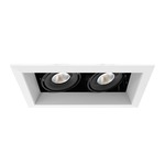 4IN LED Multiples Trim with Remodel Housing - White Trim / Black Reflector