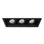 4IN LED Multiples Trim with Remodel Housing - Black Trim / Black Reflector