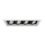 PAR20 Multiples Trim with Remodel Housing - White Trim / Black Reflector