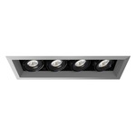 4IN LED Multiples Trim with Remodel Housing - White Trim / White Reflector