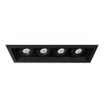 4IN LED Multiples Trim with Remodel Housing - Black Trim / Black Reflector