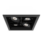 PAR20 LED 2X2 Trim with Remodel Housing - Black Trim / Black Reflector