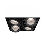 GU10 2X2 Trimless with Remodel Housing - Black