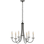 Simple Sweep Chandelier - Natural Iron