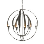 Double Cirque Chandelier - Natural Iron