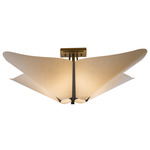 Kirigami Semi Flush Ceiling Light - Bronze / Spun Frost