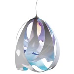 Goccia Pendant - Chrome / Opal