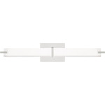 Metro Bathroom Vanity Light - Chrome / White Acrylic