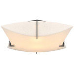 Bento Ceiling Light Fixture - Natural Iron / Spun Frost