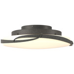Flora LED Ceiling Light Fixture - Natural Iron / Opal