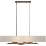 Brindille Rectangle Pendant - Bronze / Flax