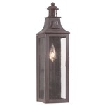 Newton Outdoor Wall Sconce - Soft Off Black / Clear Seeded