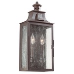 Newton Outdoor Wall Sconce - Soft Off Black / Clear Seeded