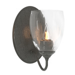 Simple Lines Water Glass Wall Sconce - Natural Iron / Water Glass