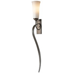 Sweeping Taper ADA Wall Sconce - Dark Smoke / Opal