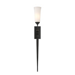 Sweeping Taper ADA Wall Sconce - Black / Opal