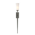 Sweeping Taper ADA Wall Sconce - Natural Iron / Opal