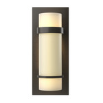 Banded Dual Band Wall Sconce - Dark Smoke / Opal