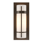 Banded with Bar Wall Sconce - Bronze / Opal