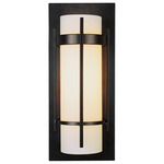 Banded with Bar Wall Sconce - Natural Iron / Opal