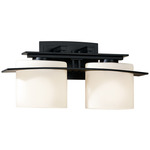 Arc Ellipse Bathroom Vanity Light - Black / Opal