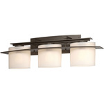 Arc Ellipse Bathroom Vanity Light - Bronze / Opal