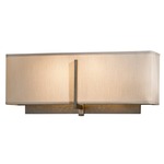 Exos Square Wall Sconce - Dark Smoke / Flax