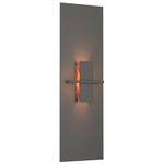 Aperture Vertical Wall Sconce - Natural Iron / Topaz