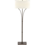Contemporary Formae Floor Lamp - Bronze / Flax