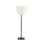 Contemporary Formae Floor Lamp - Black / Flax