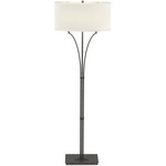 Contemporary Formae Floor Lamp - Natural Iron / Natural Anna