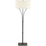 Contemporary Formae Floor Lamp - Natural Iron / Flax