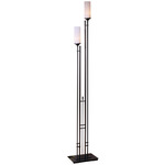 Metra Twin Tall Floor Lamp - Natural Iron / Opal