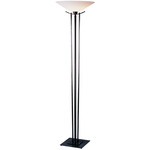 Taper Torchiere Floor Lamp - Dark Smoke / Opal