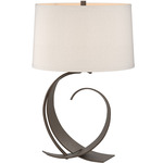 Fullered Impressions Table Lamp - Bronze / Flax