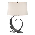Fullered Impressions Table Lamp - Black / Flax