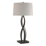 Almost Infinity Tall Table Lamp - Black / Flax